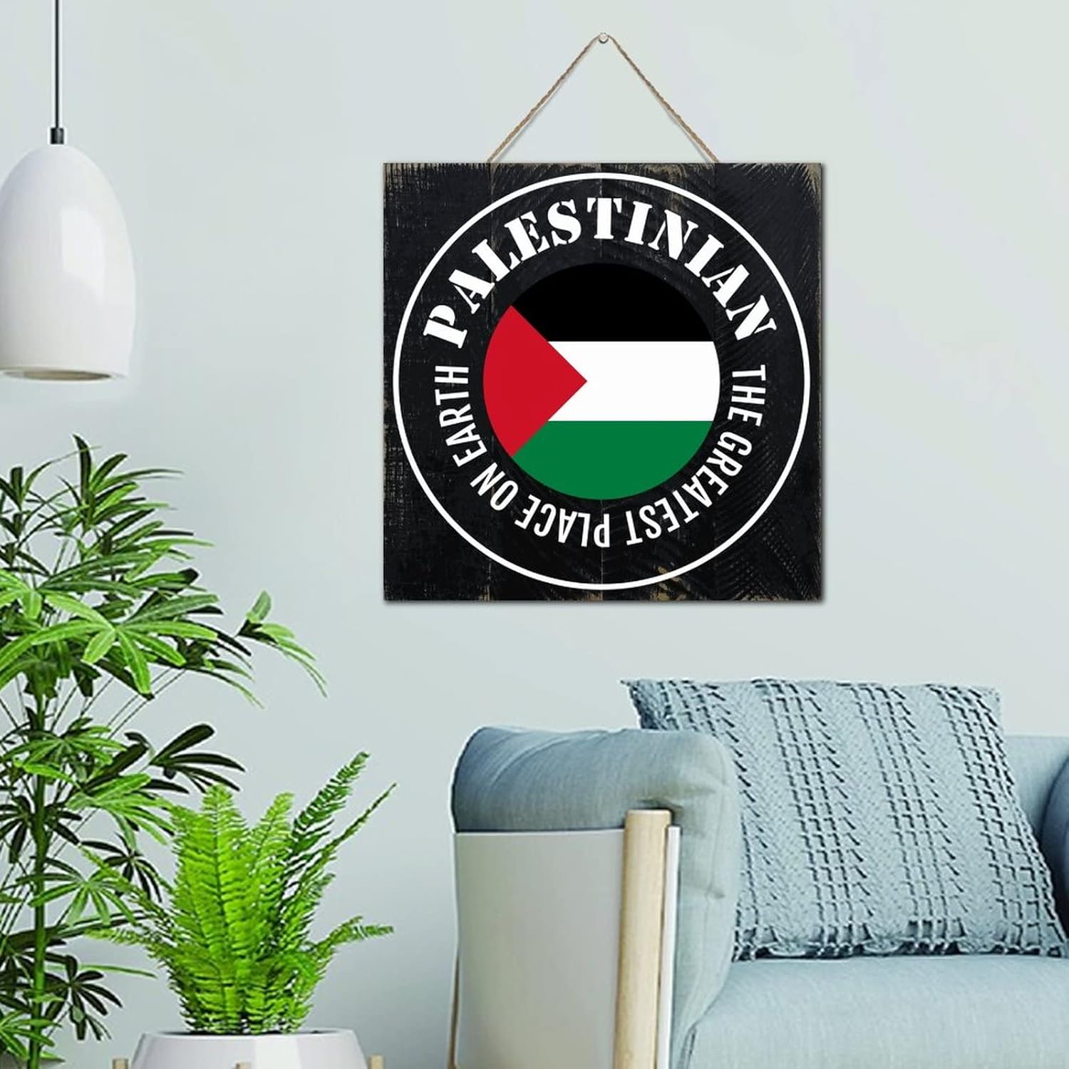 The Greatest Place on Earth Palestinian Wall Art Distressed Wood Sign