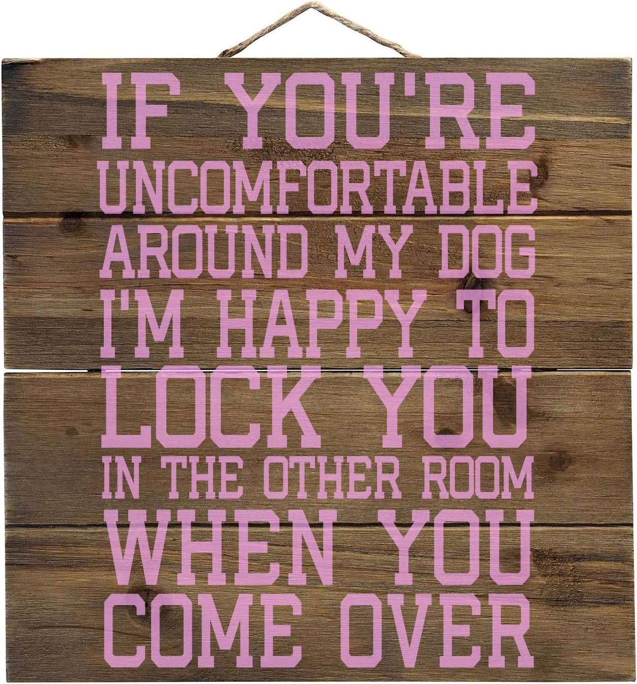 DistinctInk Uncomfortable Around Dog Wall Art 1