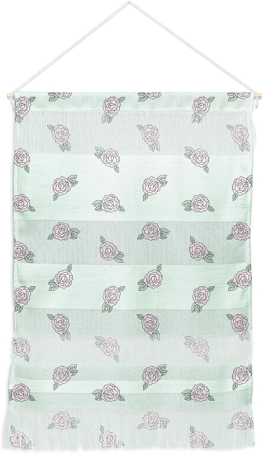 Society6 Optimist Roses Wall Hanging Green