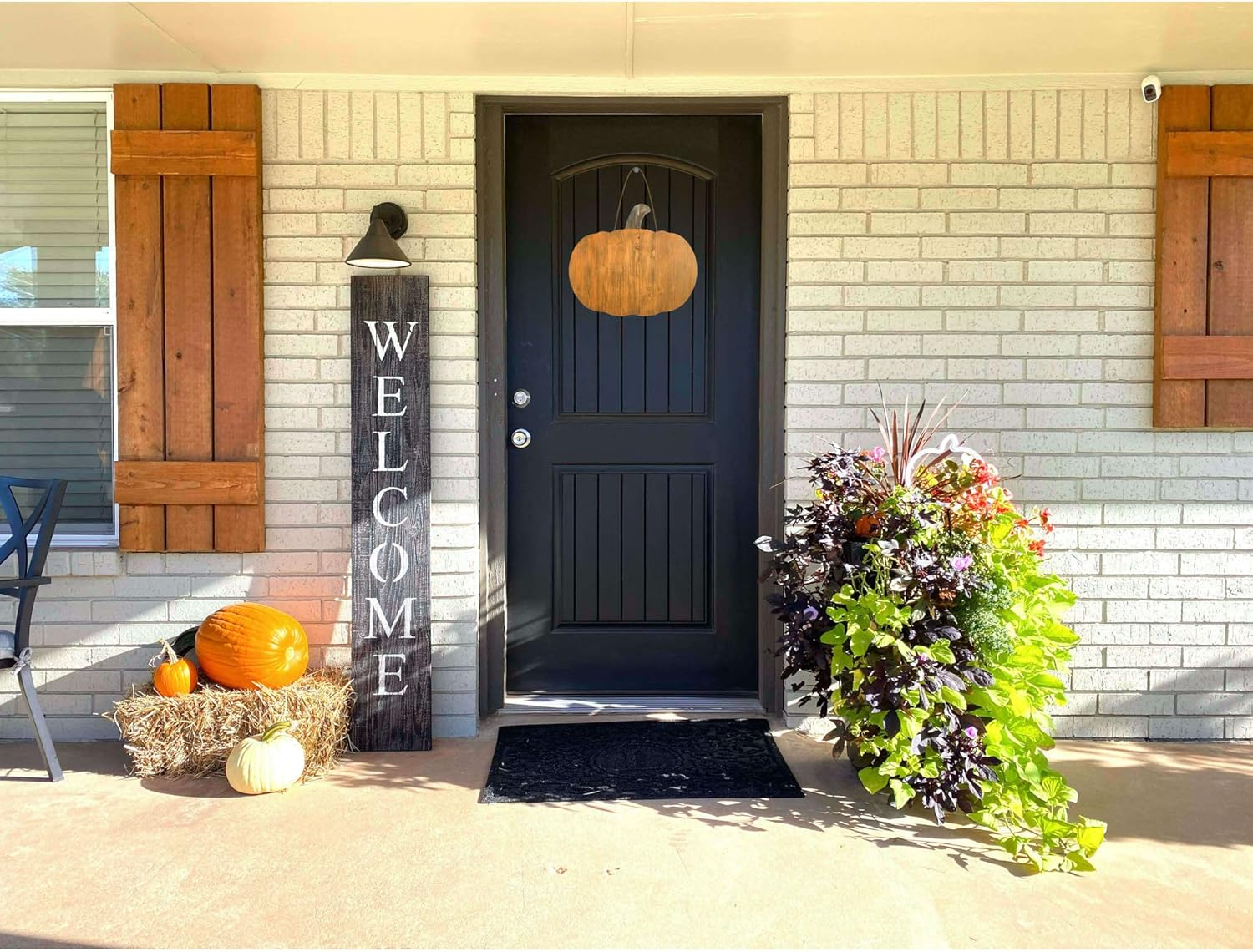 Rustic Farmhouse Wood Pumpkin Wall Decor 12 Inch