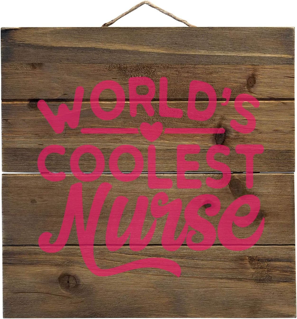DistinctInk Worlds Coolest Nurse Hot Pink Wall Art