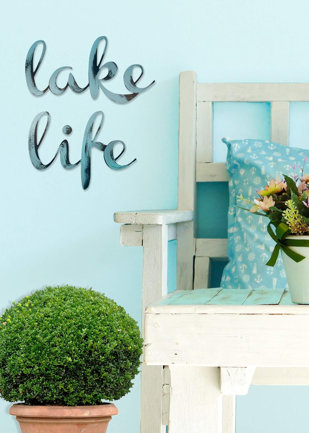 Letter2Word Wall Decor Lake Life Script Art
