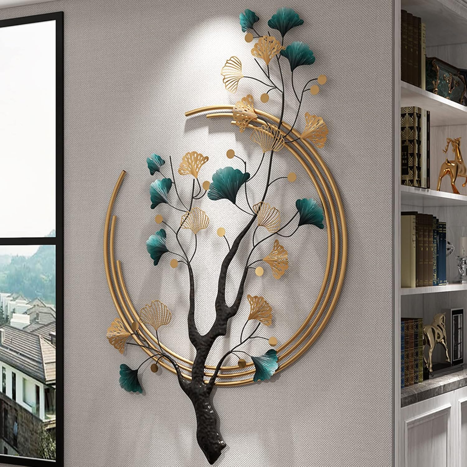 Umbifa Ginkgo Leaf 3D Metal Wall Decor Sculpture