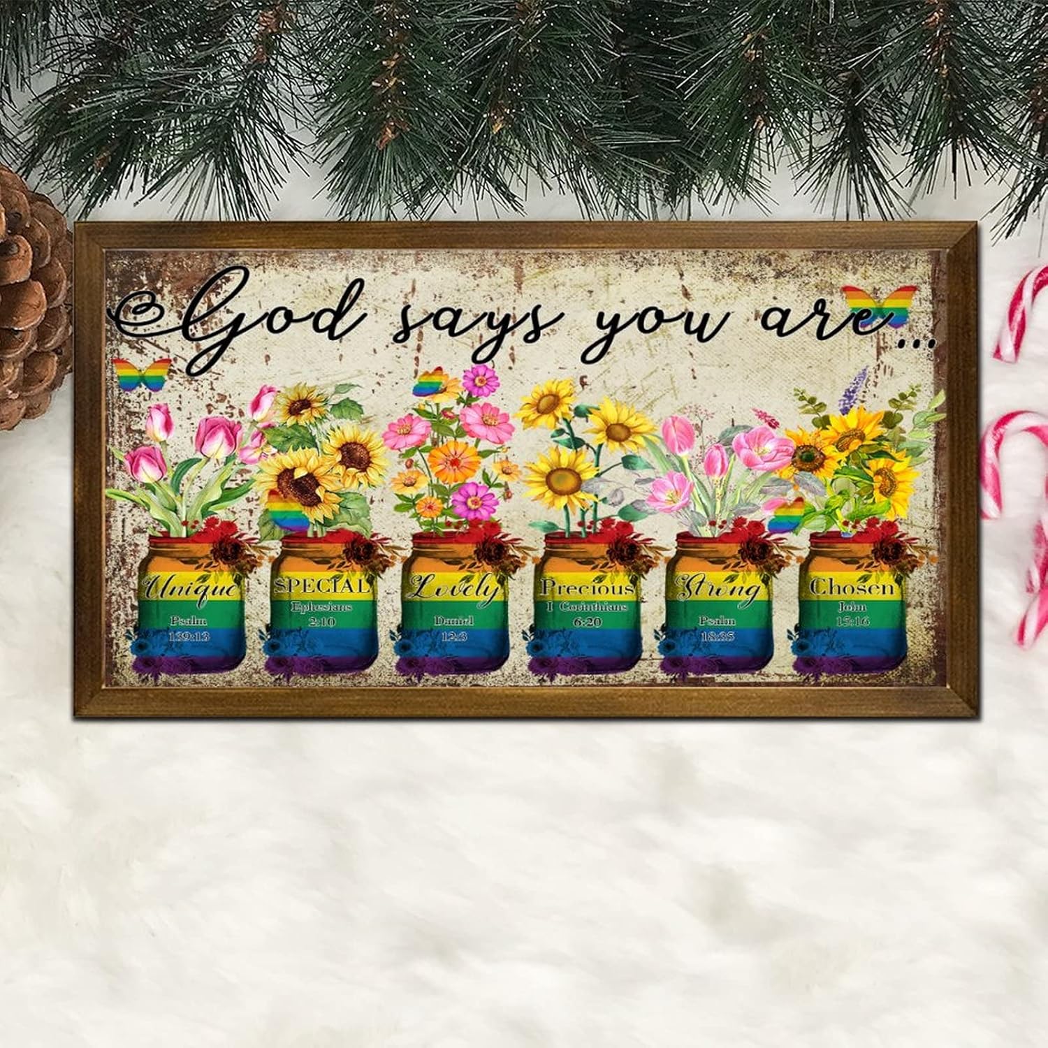 God Says You Are Wooden Wall Art for LGBTQ Pride