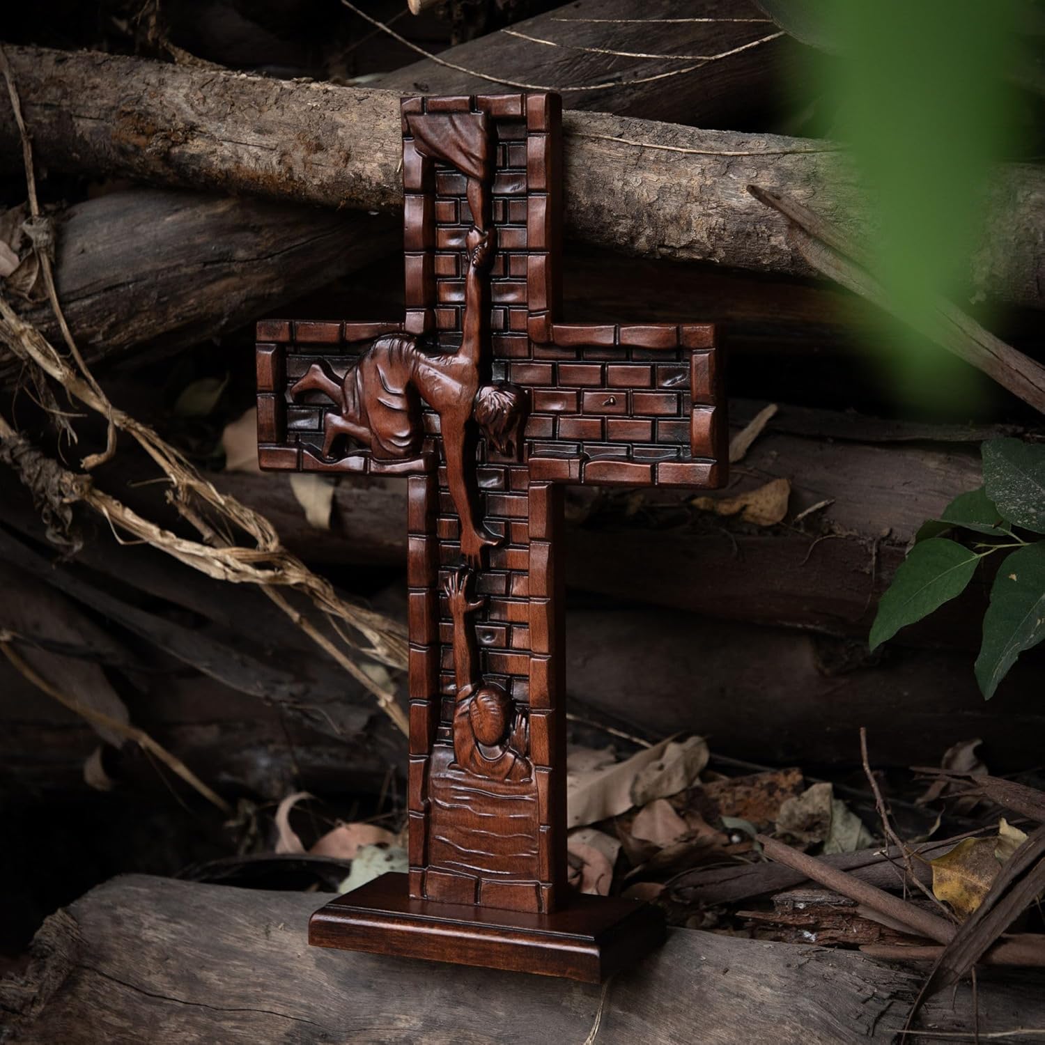 Texphw Wood Cross - 10in Christian Wall Decor