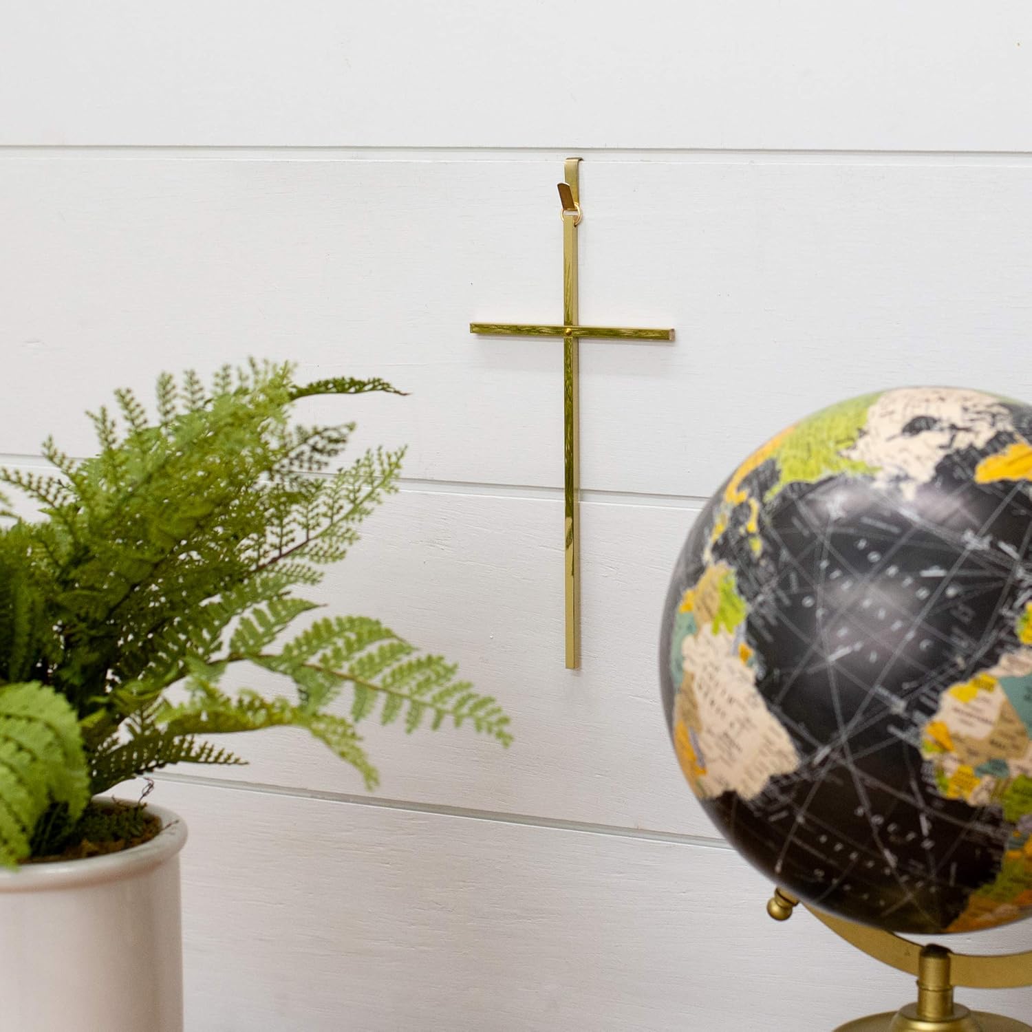 Dicksons Goldtone 8 Inch Metal Wall Cross