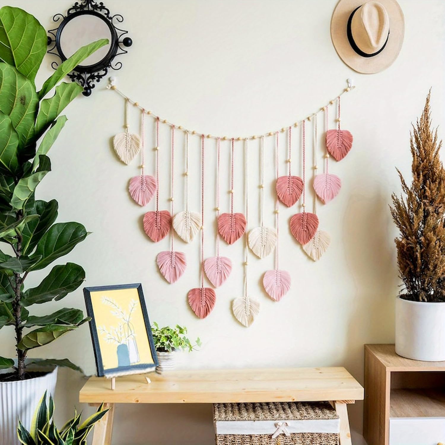 Kaket Boho Leaves Garland Wall Art Decor