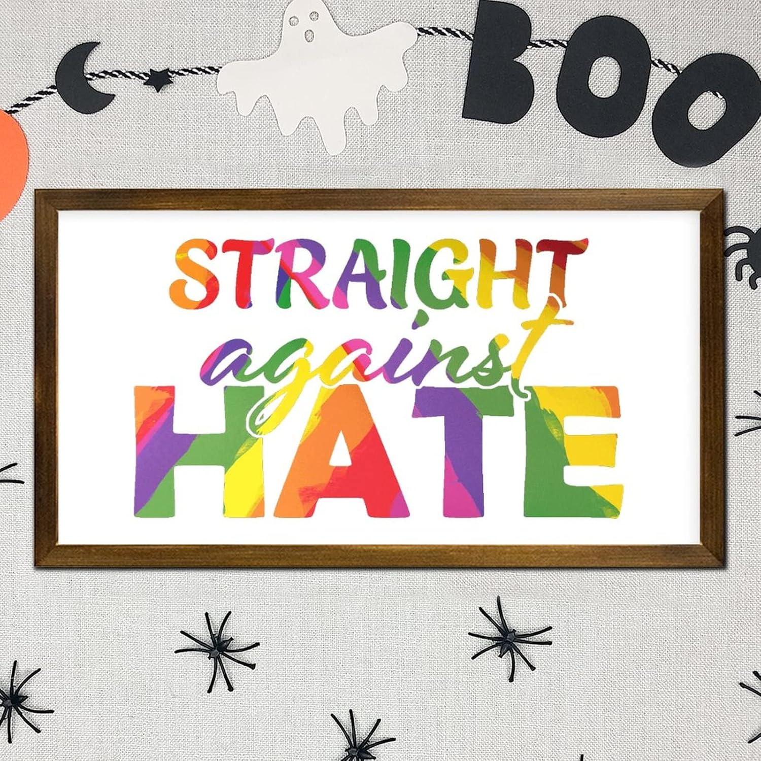 LGBTQ Pride Wood Wall Sign 12x22 Inches