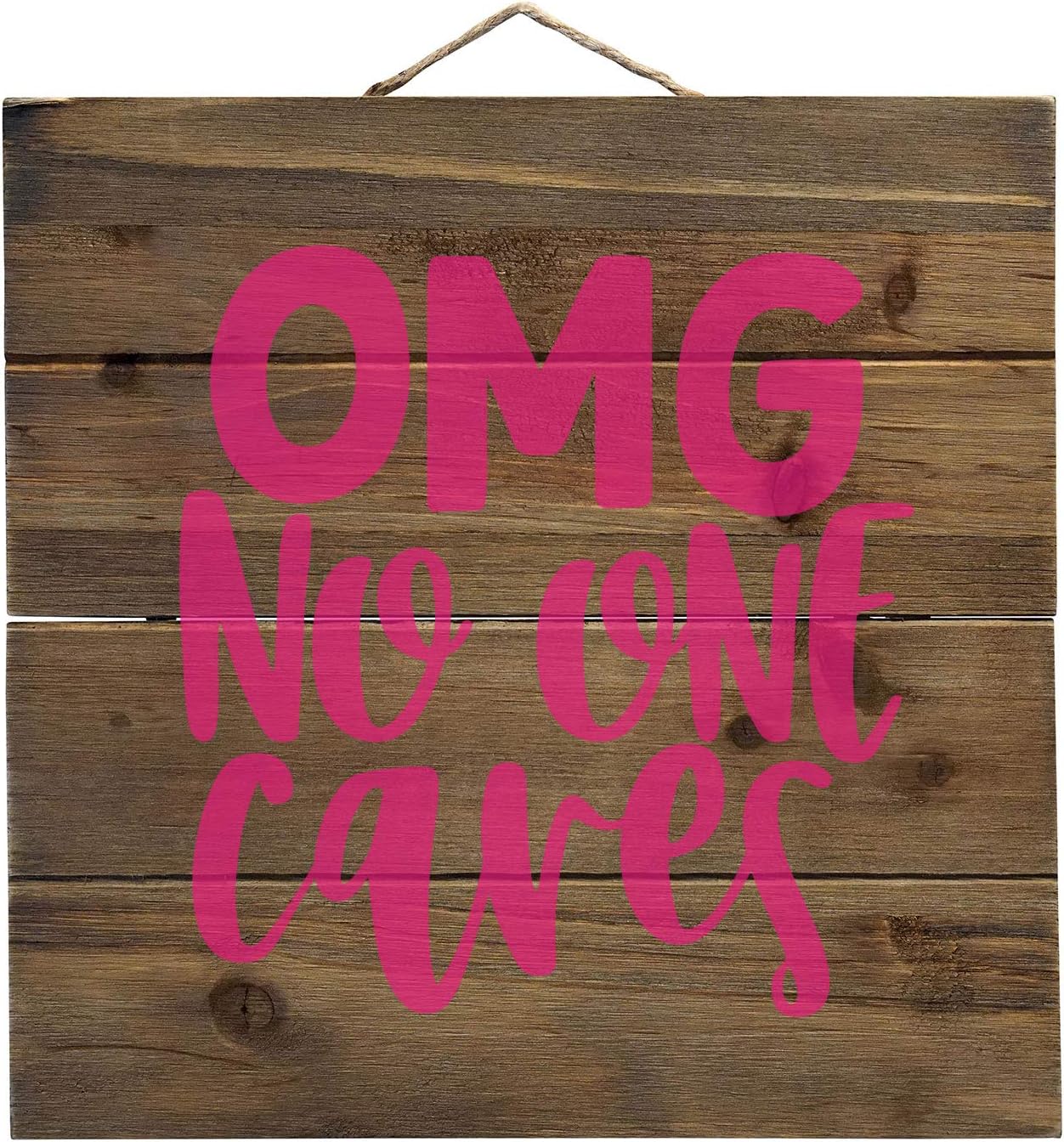 DistinctInk OMG No One Cares Hot Pink Wall Art