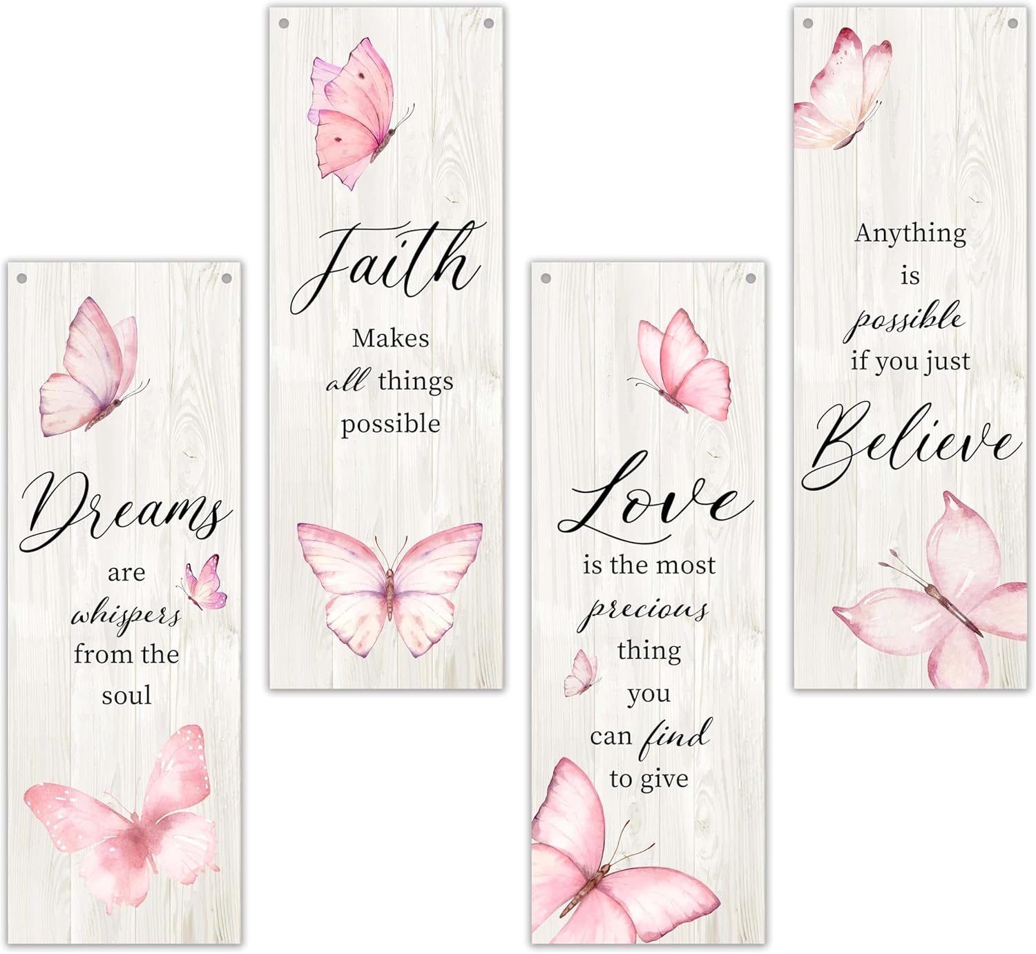 Valucise 4pcs Butterfly Wall Decor Signs
