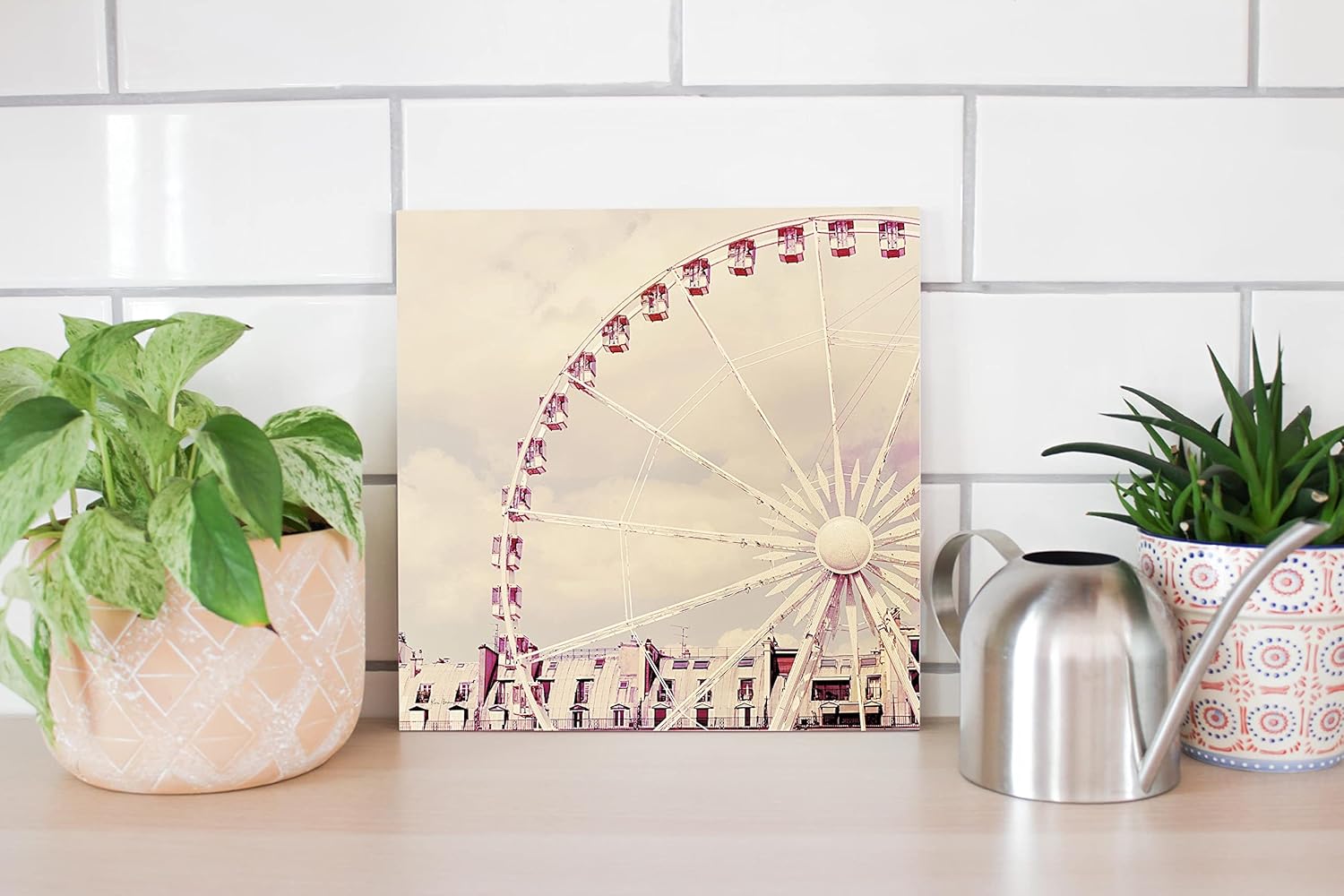 Paris Parfait Wood Plaque 12x12 Wall Hanging