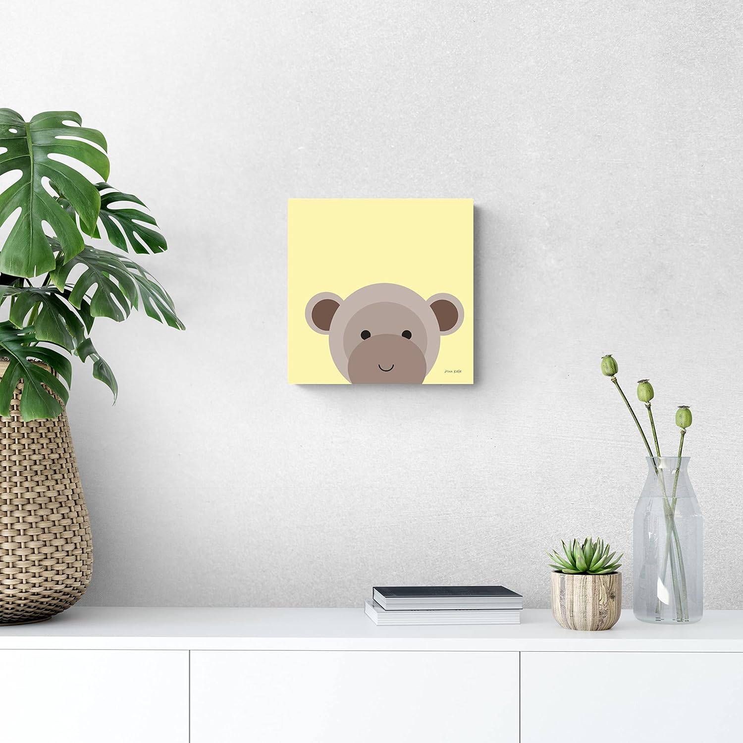 Cuddly Brown Monkey Wall Decor Wooden Plaque