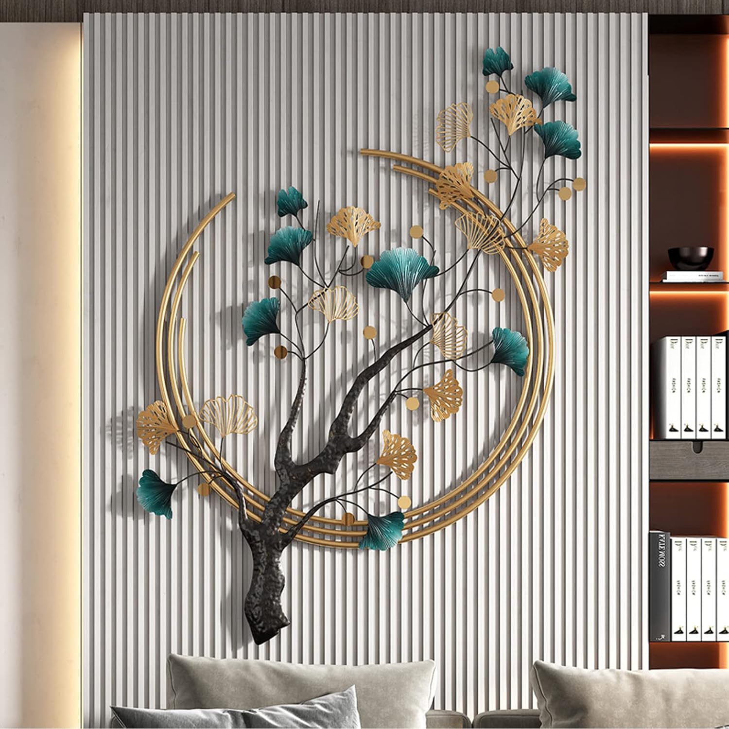Umbifa Ginkgo Leaf 3D Metal Wall Decor Sculpture