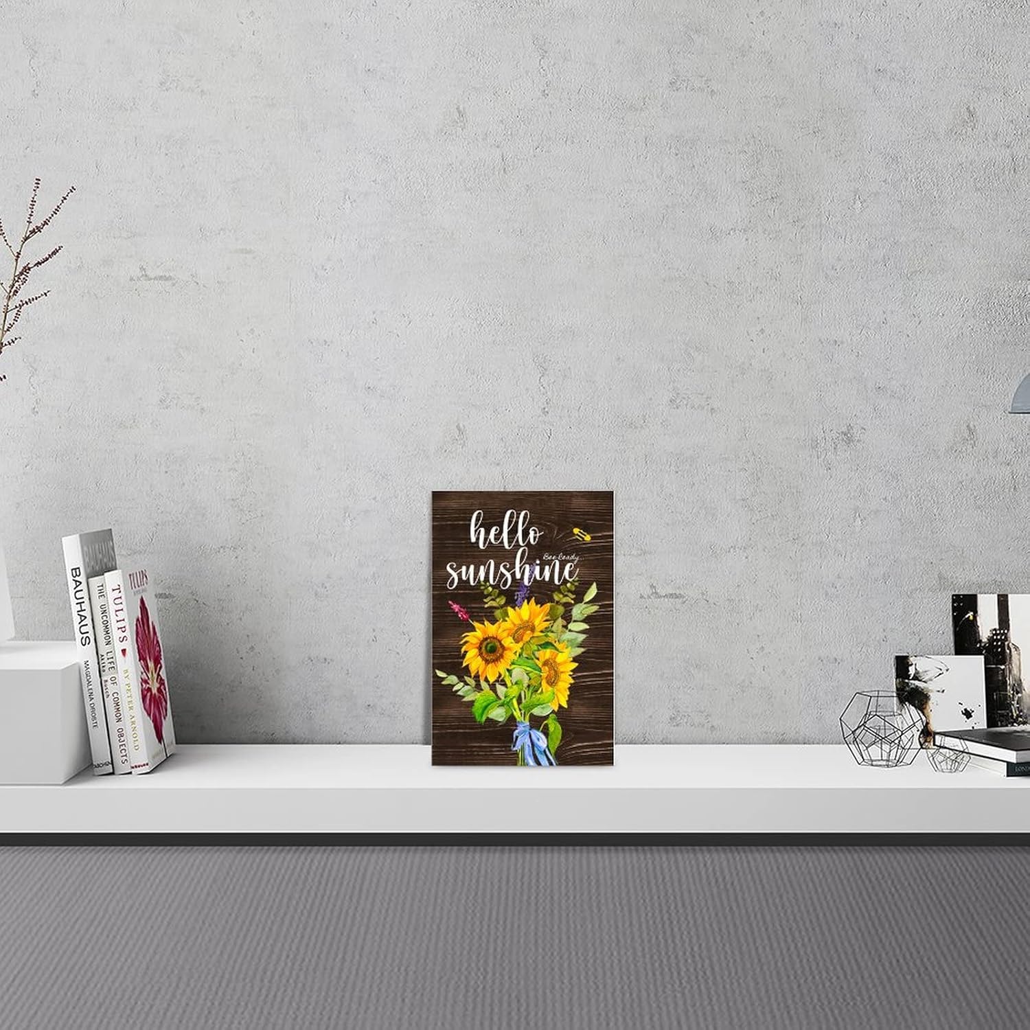 Hello Sunshine Rustic Wood Wall Decor 8x12 Inch