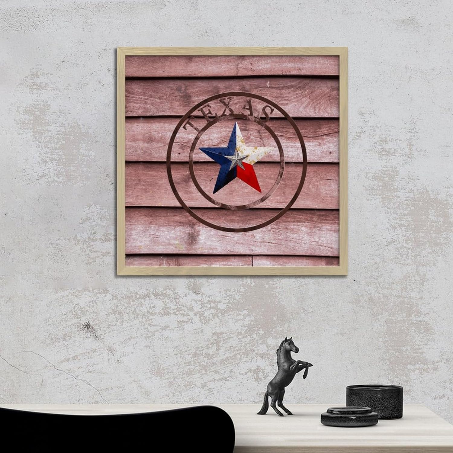 Texas Lone Star Home Map Wooden Wall Decor Sign