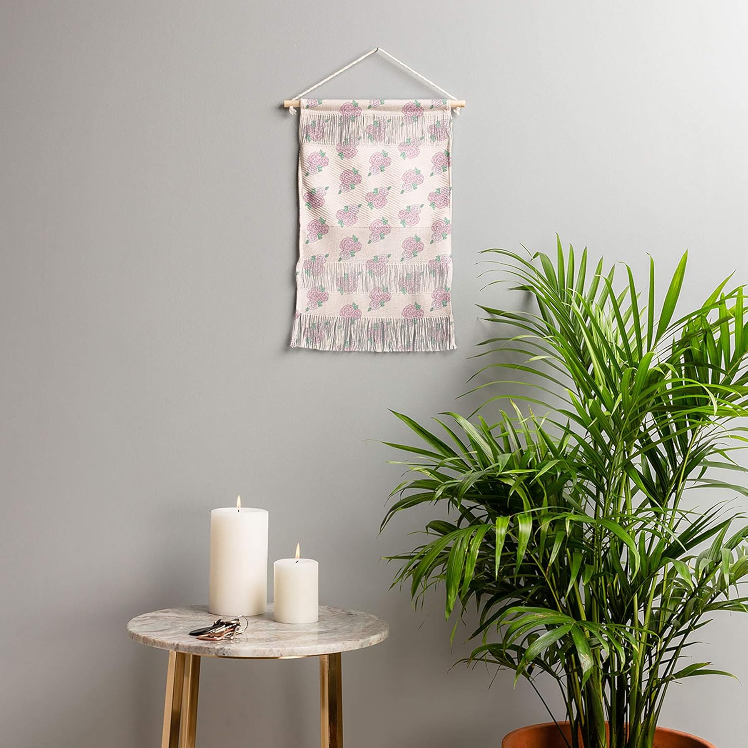 Society6 Optimist Roses Wall Hanging Green