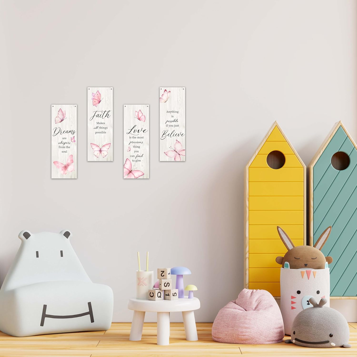 Valucise 4pcs Butterfly Wall Decor Signs