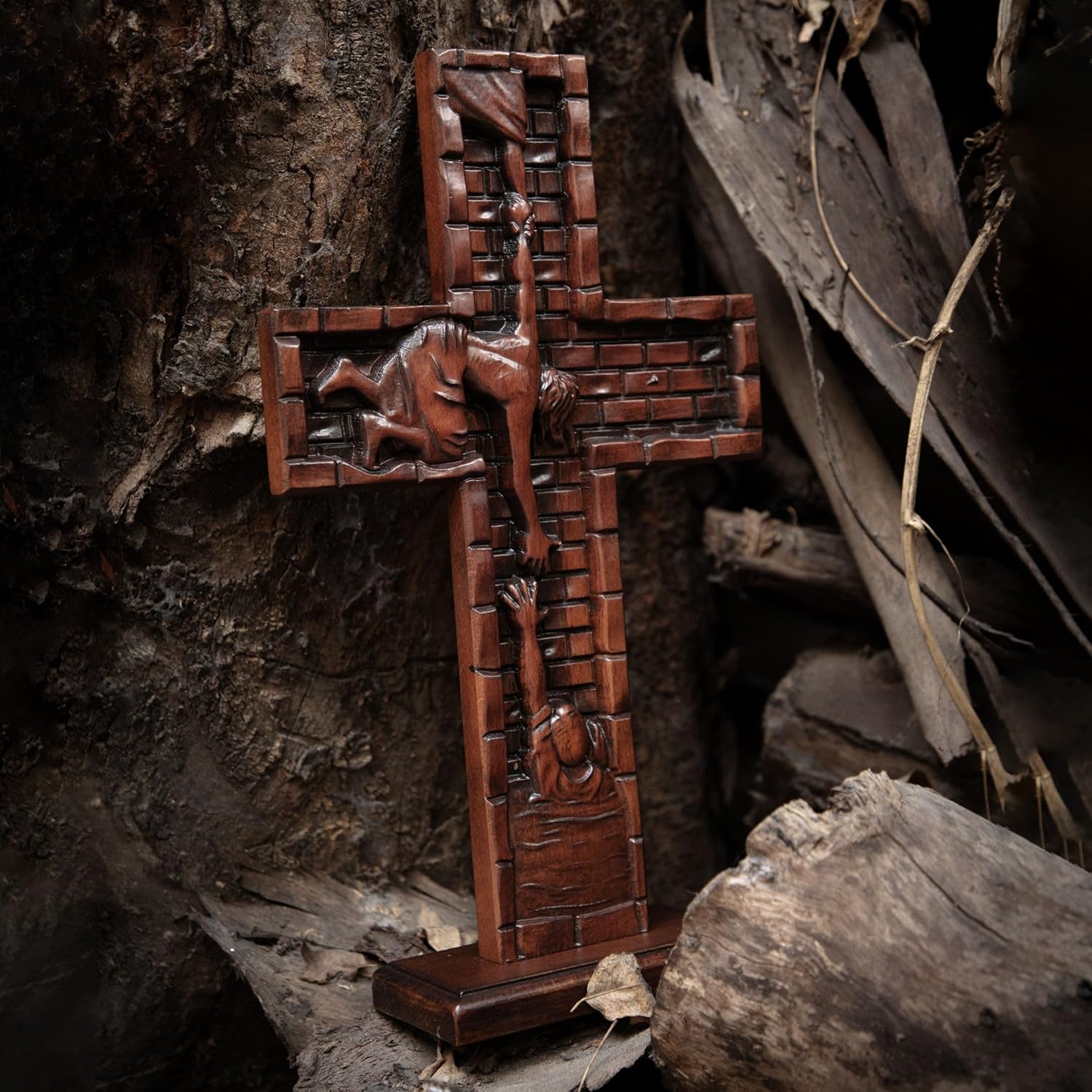 Texphw Wood Cross - 10in Christian Wall Decor