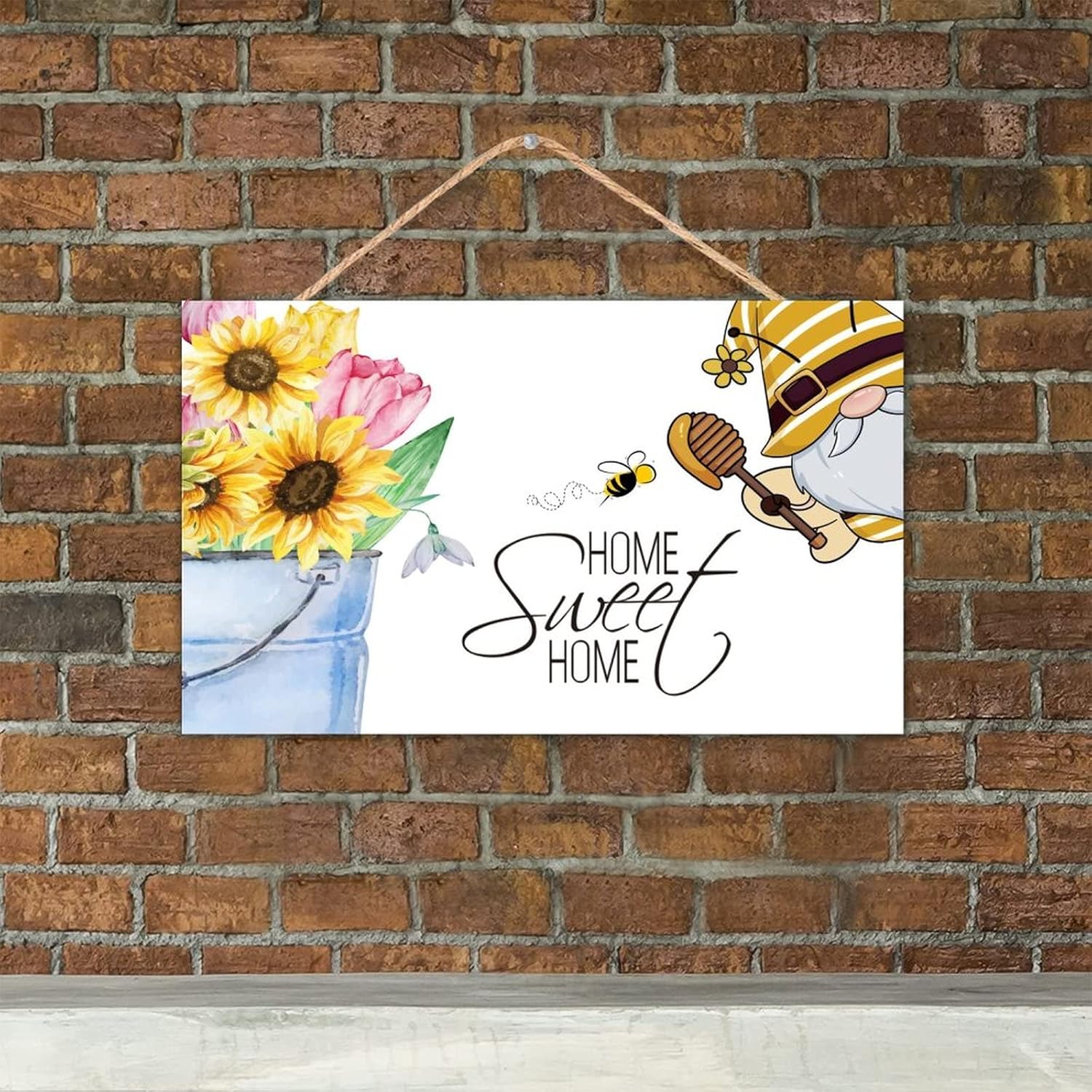 Summer Gnomes Wood Sign Welcome Decor Farmhouse Wall Decor
