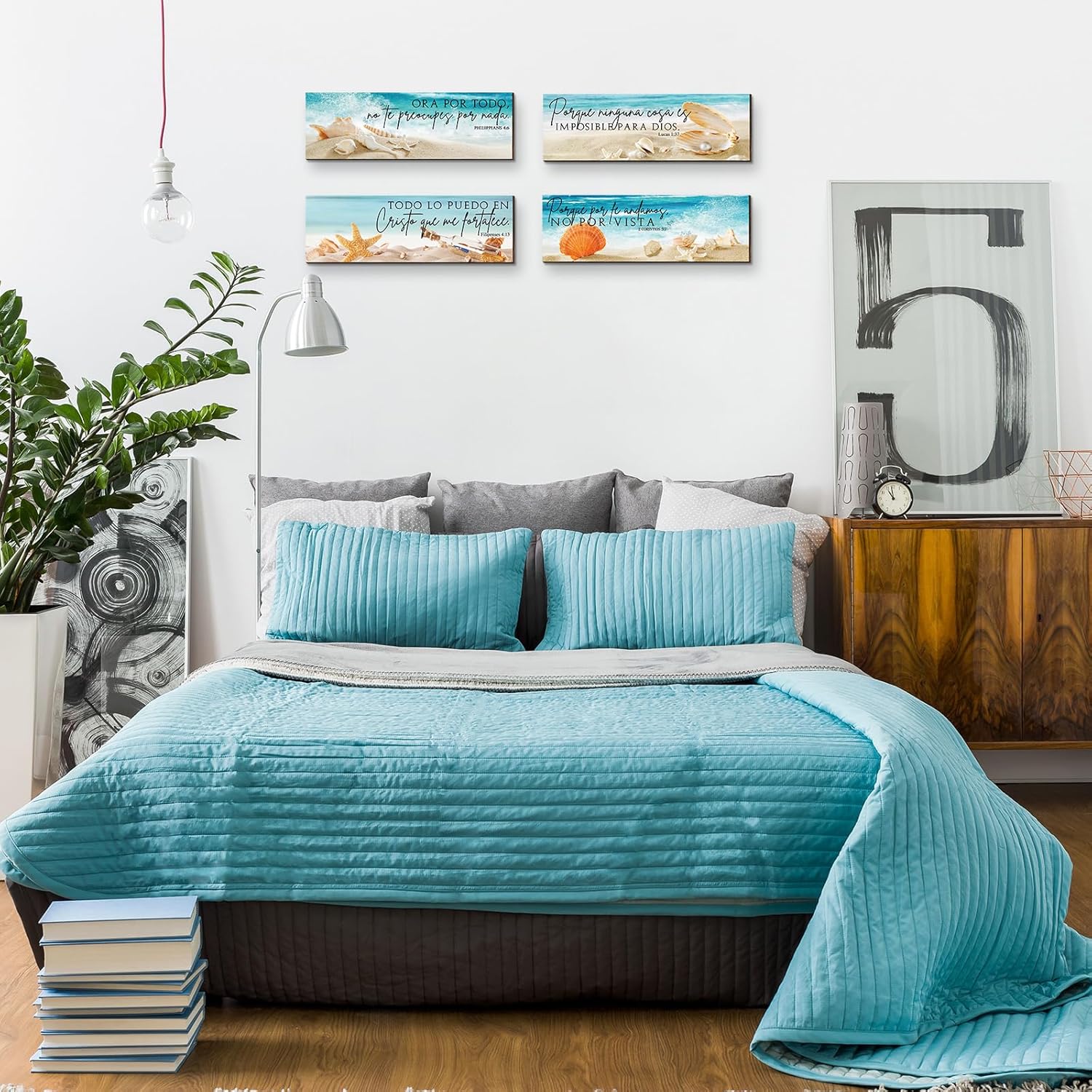 Maitys 4 Pcs Spanish Bible Verses Wall Decor