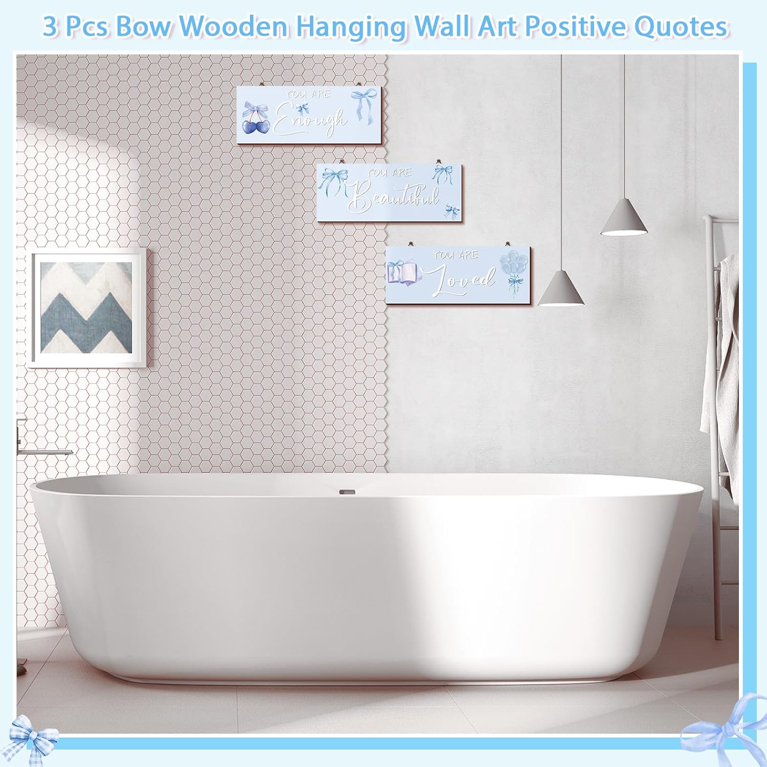 RattanView 3 Pcs Coquette Bow Wall Art Prints 1