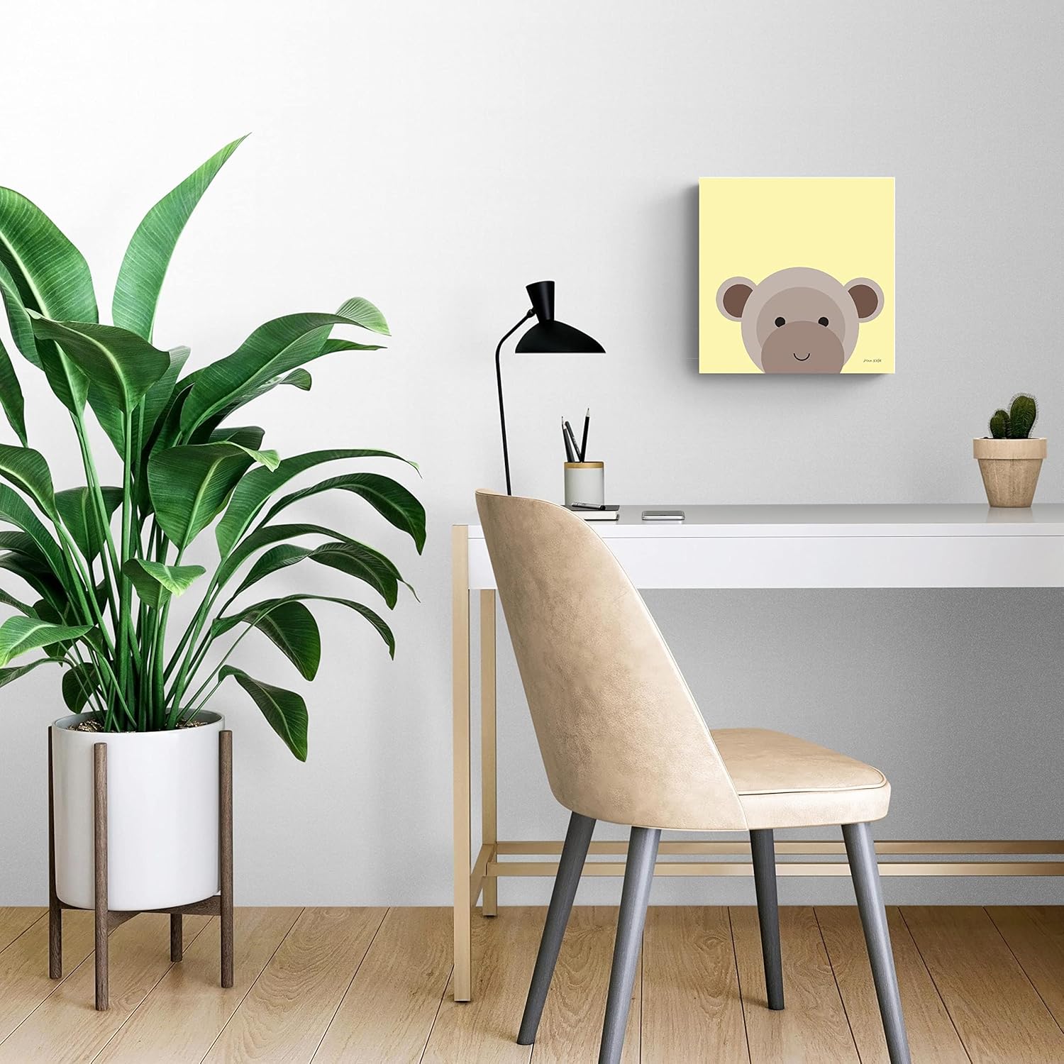 Cuddly Brown Monkey Wall Decor Wooden Plaque