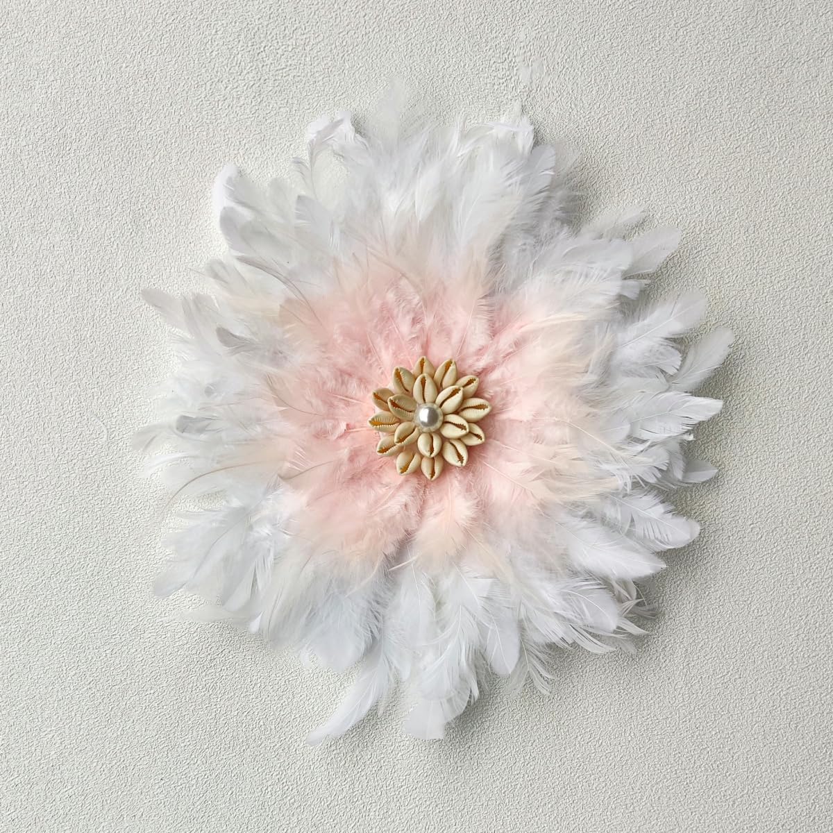 Teinopalpus Juju Hat Wall Decor Pink White Feathers