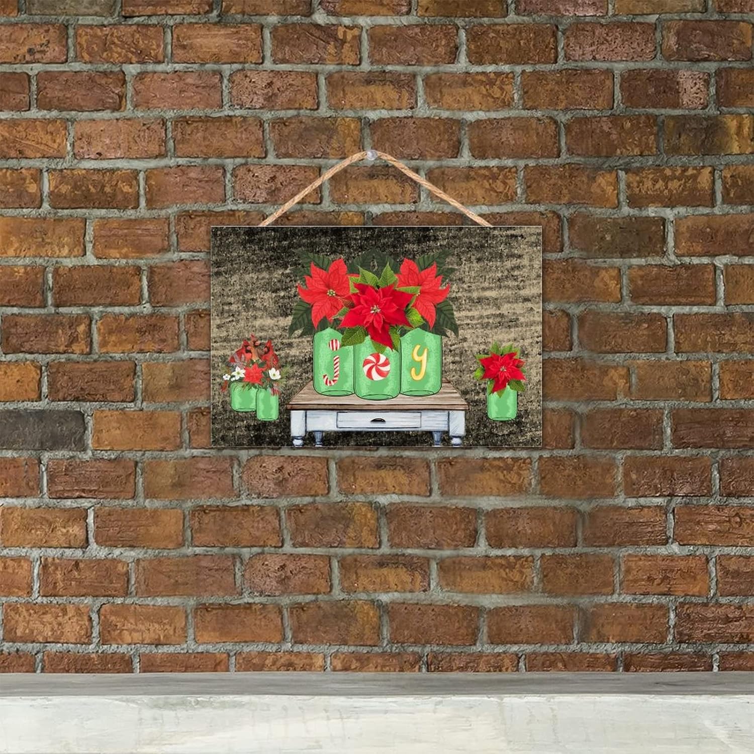 TEANFUN Christmas Wall Hanging Sign 8x12 Inch 1