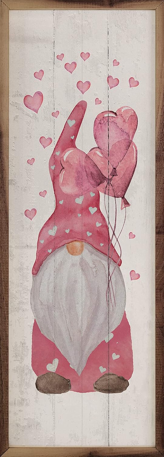 Gnome Hearts Whitewash Wall Decor Sign by Kendrick Home