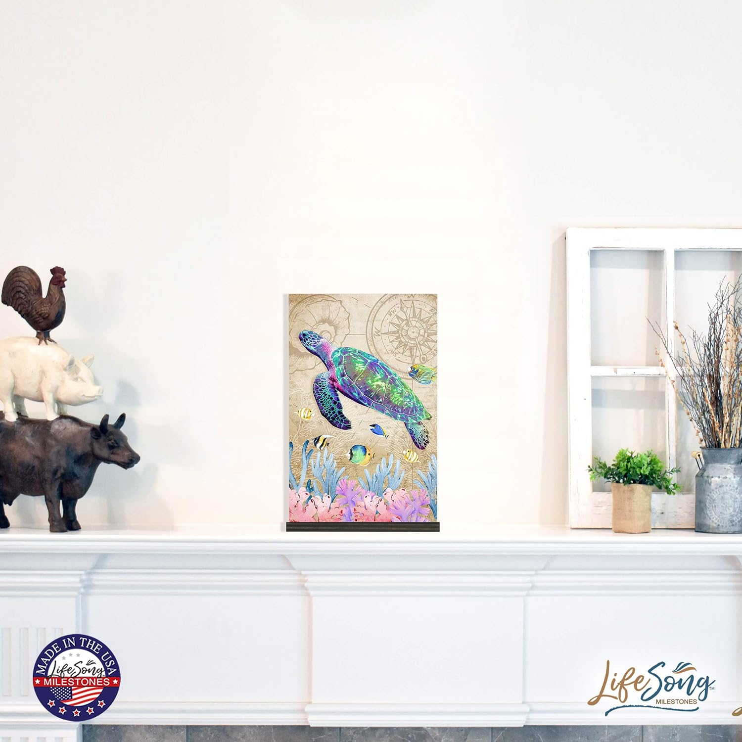 LifeSong Milestones Sea Turtle Wall Decor Hanging Sign 1