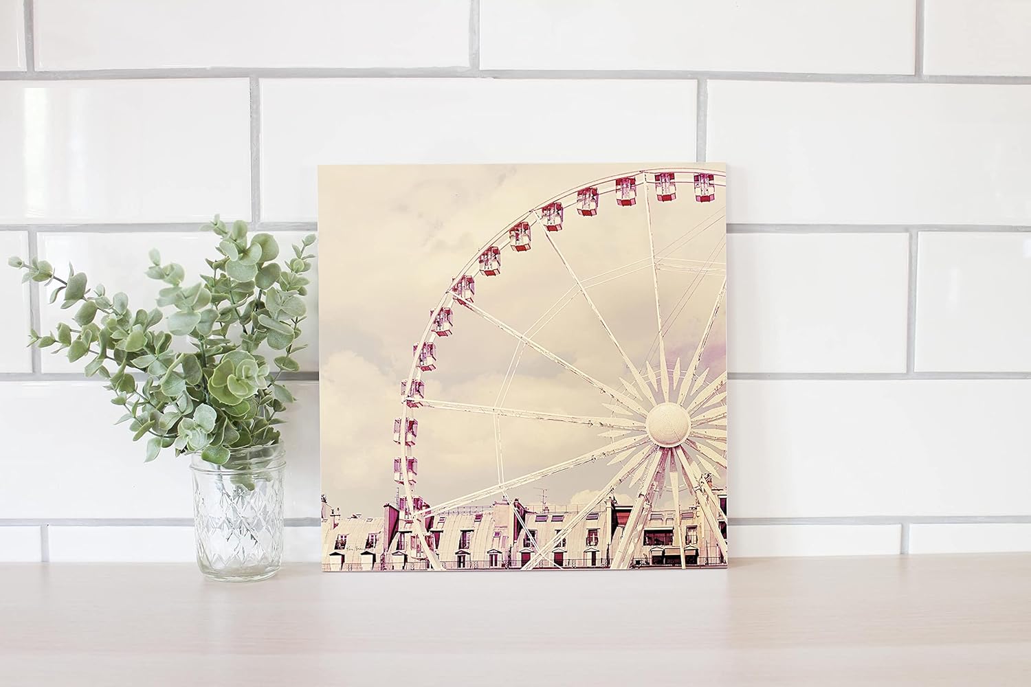 Paris Parfait Wood Plaque 12x12 Wall Hanging