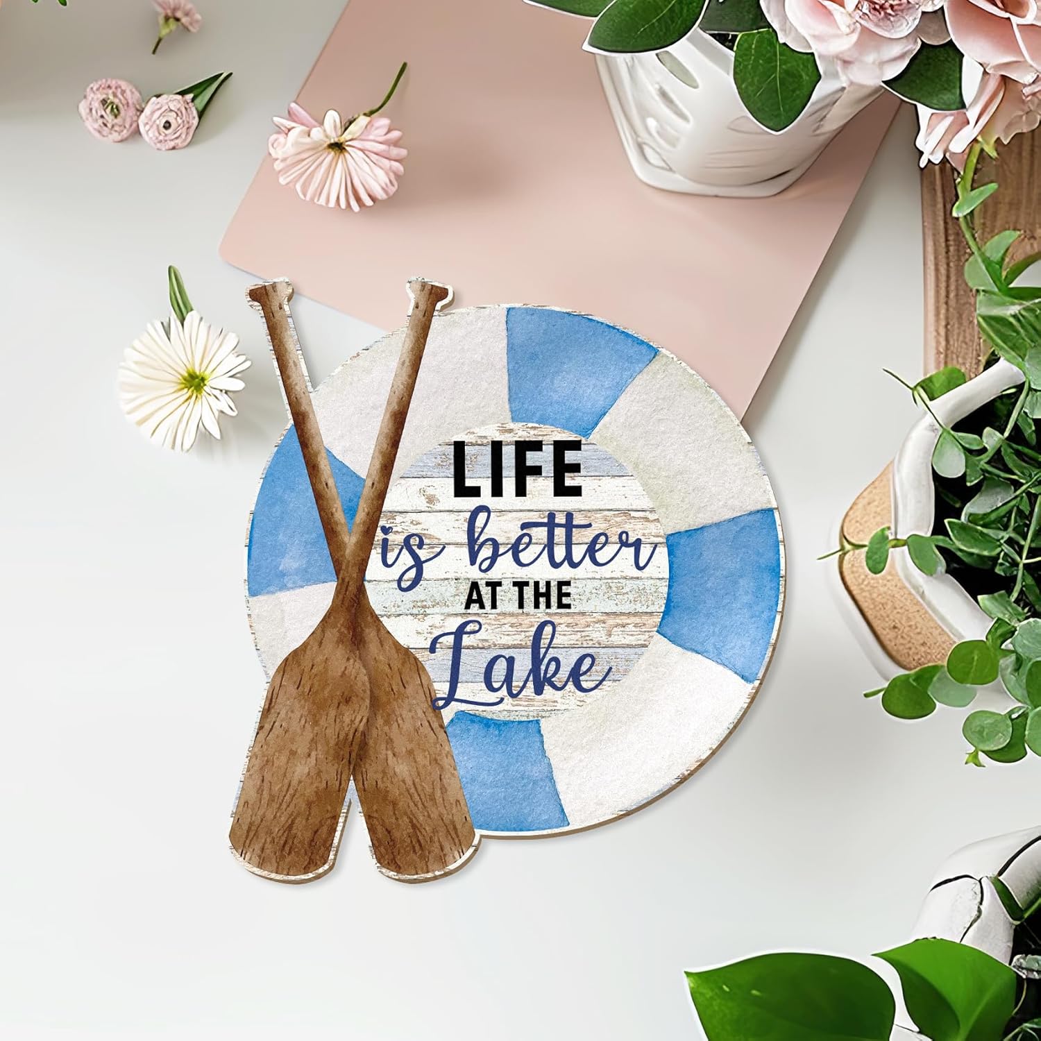 MOTERMATE Lake Life Decor Sign 12x12 Inch