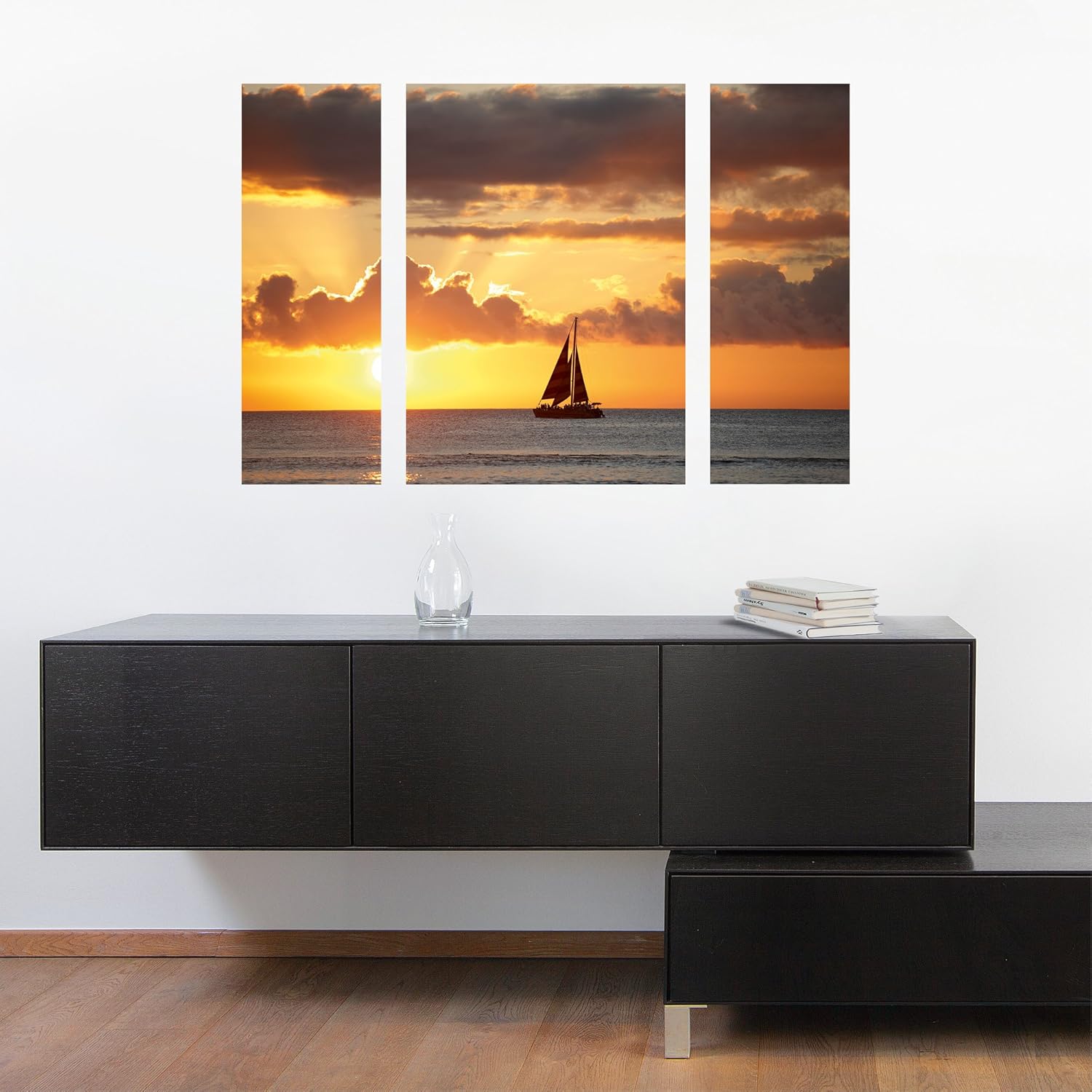EuroGraphics Wall Sticker Paper Boat Near Hawaii 70x50x04cm