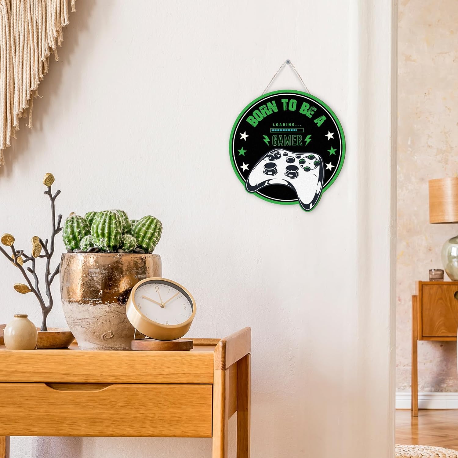 MOTERMATE Gaming Room Sign Decor 12x12 Inch
