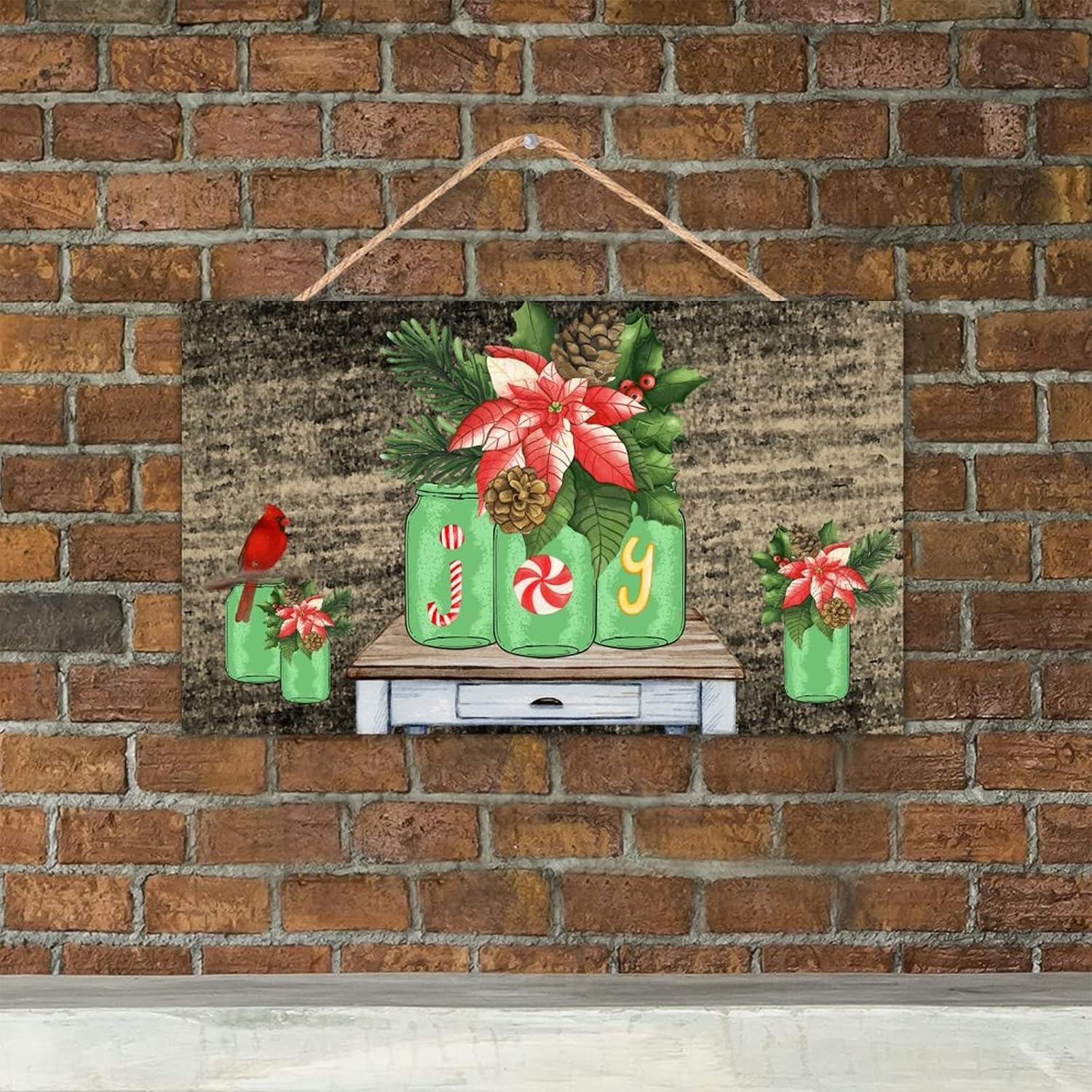 TEANFUN Christmas Wall Sign 12x20 Inch