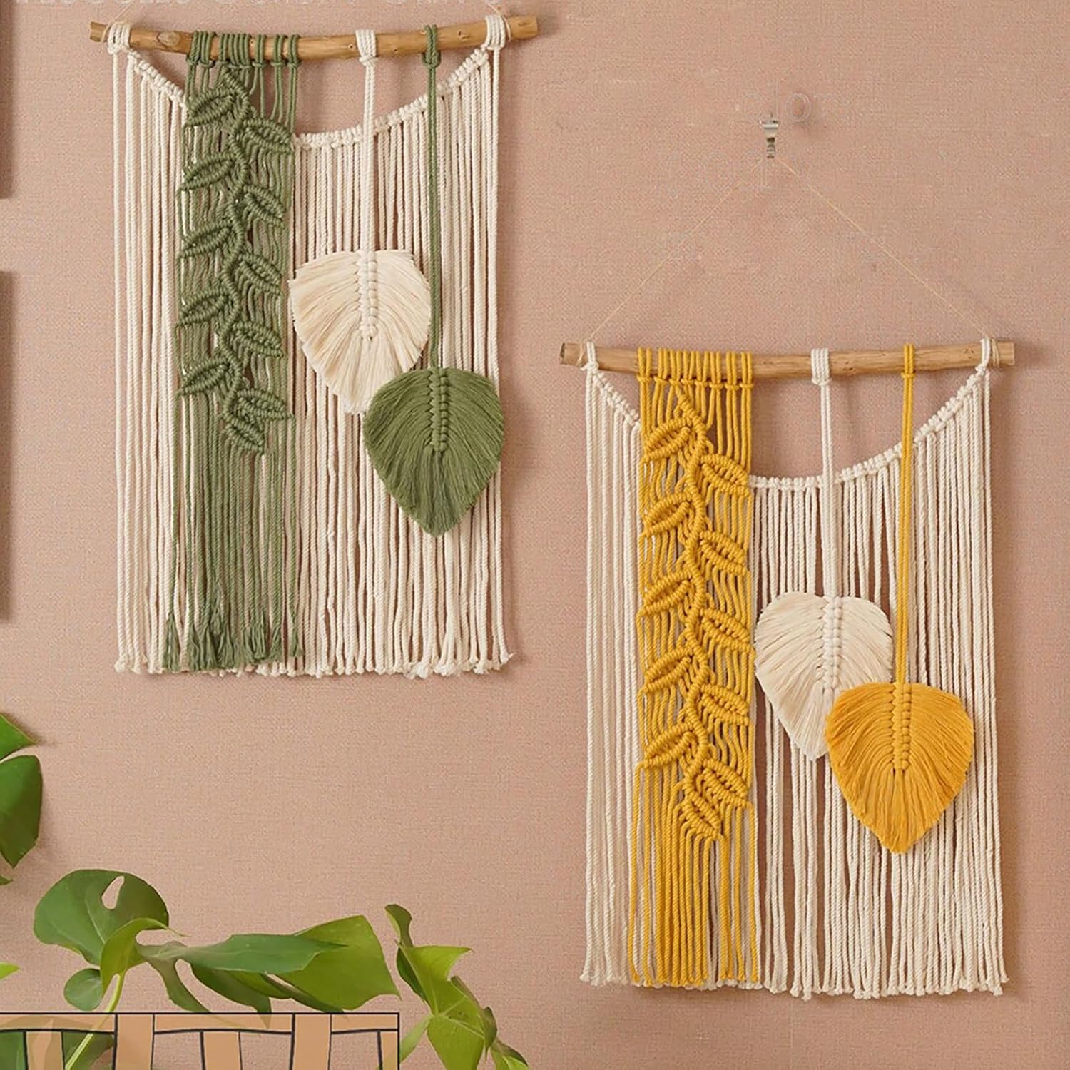 Macrame Wall Hanging with Tassel Decor
