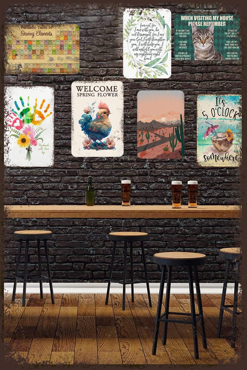 Rustic Sunflower Welcome Wall Decor Sign 12x16 Inch