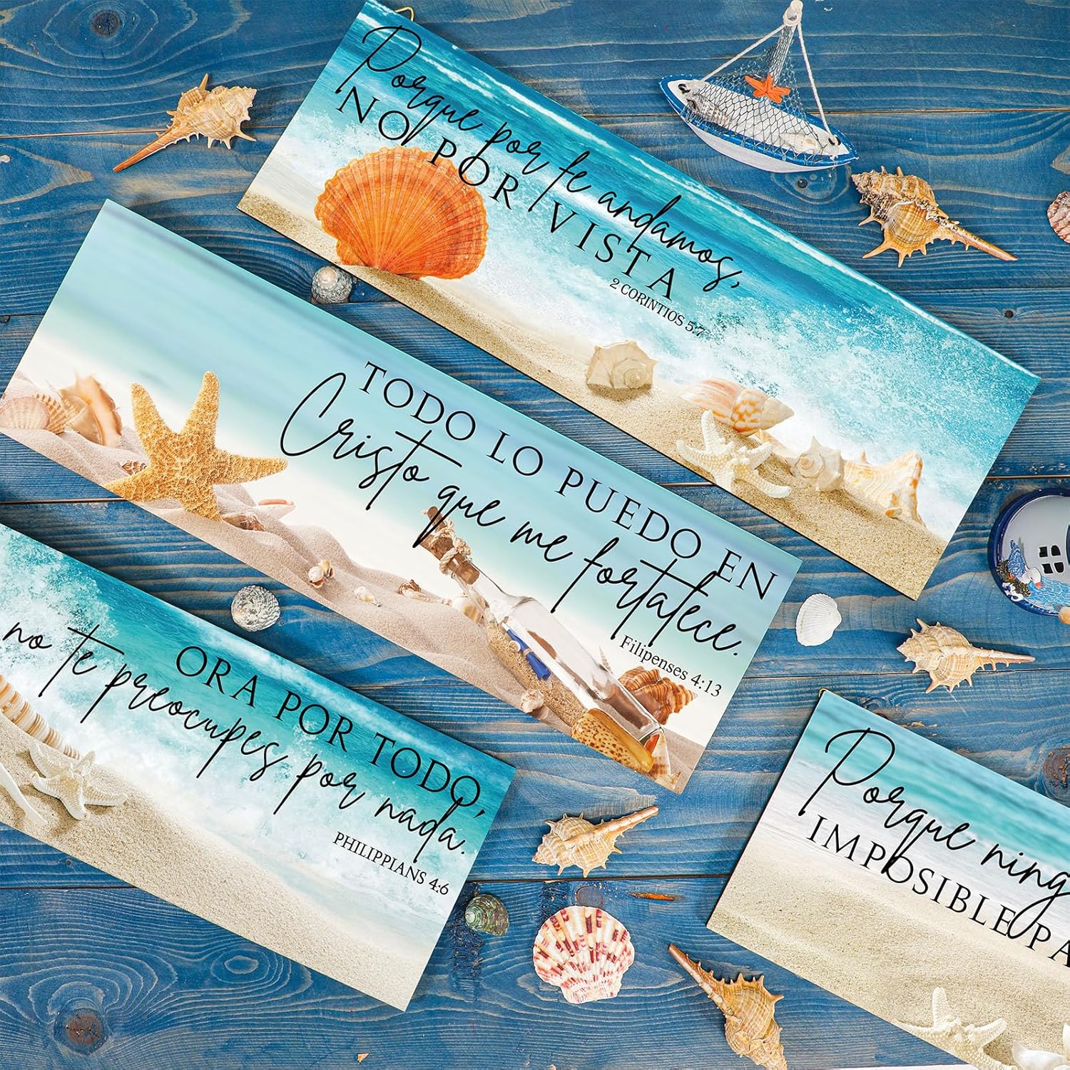 Maitys 4 Pcs Spanish Bible Verses Wall Decor