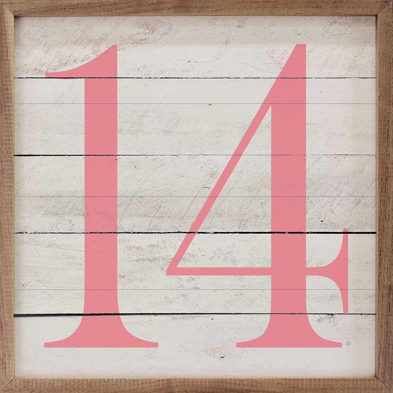 Pink 14 Whitewash Valentine Wall Decor Wooden Sign