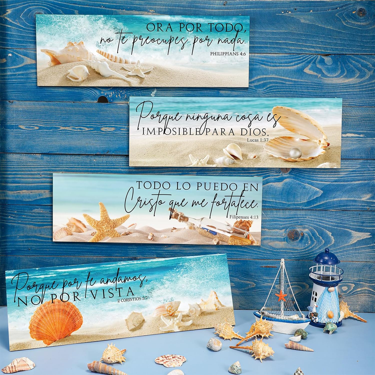 Maitys 4 Pcs Spanish Bible Verses Wall Decor